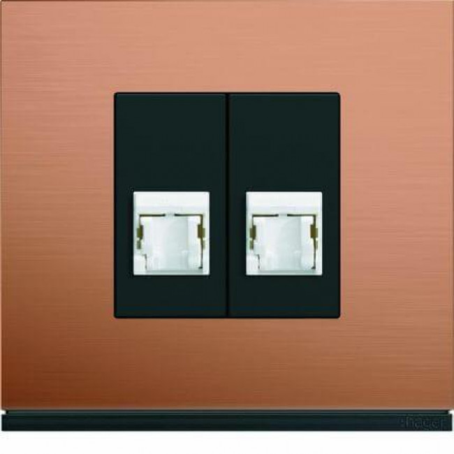 Μετώπη Πρίζας Δικτύου 1 Στοιχείου Μαύρο WXD201N HAGER