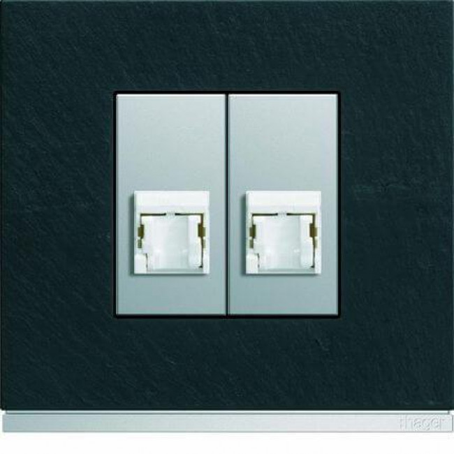 Μετώπη Πρίζας Δικτύου 1 Στοιχείου Μαύρο WXD201N HAGER