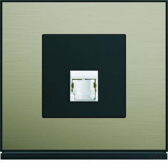 Μετώπη Πρίζας Δικτύου 2 Στοιχείων Μαύρο WXD202N HAGER