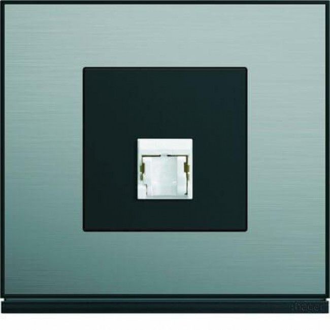 Μετώπη Πρίζας Δικτύου 2 Στοιχείων Μαύρο WXD202N HAGER