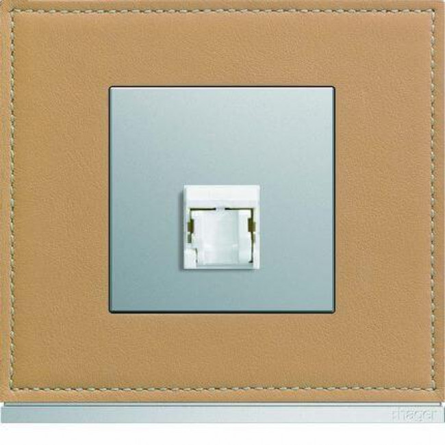 Μετώπη Πρίζας Δικτύου 2 Στοιχείων Αλουμίνιο WXD202T HAGER