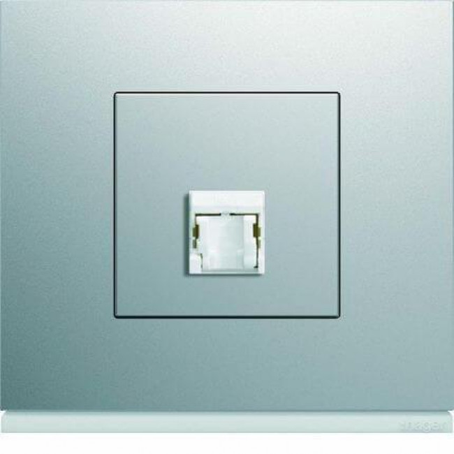 Μετώπη Πρίζας Δικτύου 2 Στοιχείων Αλουμίνιο WXD202T HAGER