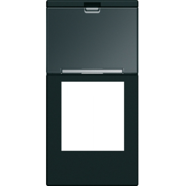 Μετώπη Πρίζας Δικτύου ή Ηχείου 1 Στοιχείου Με Θέση Επιγραφής Μαύρο WXD205N HAGER