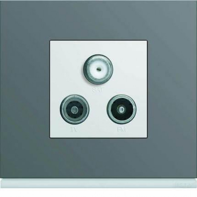 Μετώπη Πρίζας TV-RD-SAT 2 Στοιχείων Λευκό WXD256B HAGER