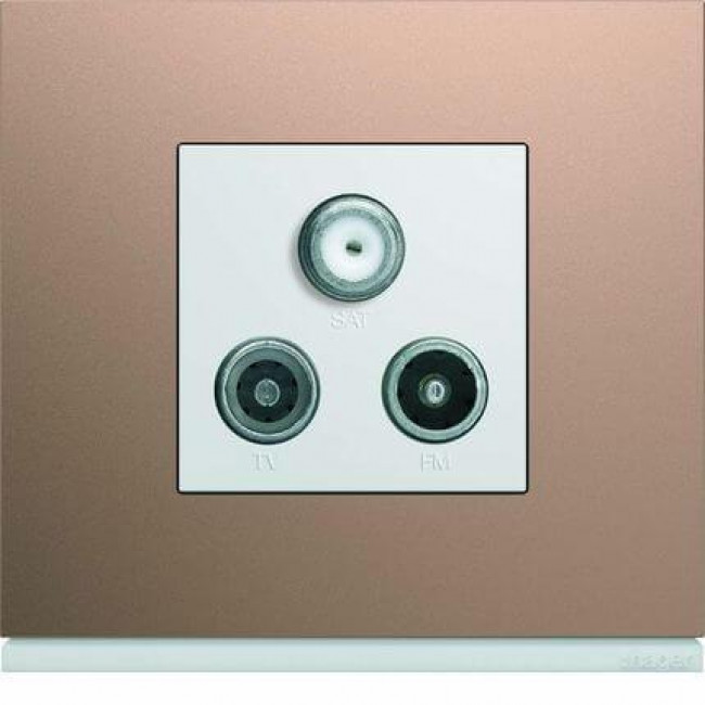 Μετώπη Πρίζας TV-RD-SAT 2 Στοιχείων Λευκό WXD256B HAGER