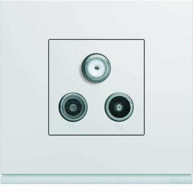 Μετώπη Πρίζας TV-RD-SAT 2 Στοιχείων Λευκό WXD256B HAGER