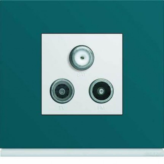 Μετώπη Πρίζας TV-RD-SAT 2 Στοιχείων Λευκό WXD256B HAGER