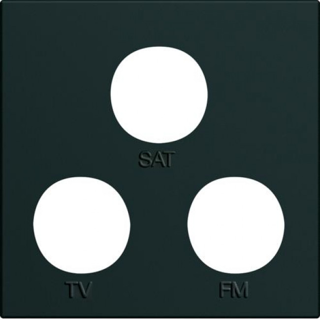Μετώπη Πρίζας TV-RD-SAT 2 Στοιχείων Μαύρο WXD256N HAGER