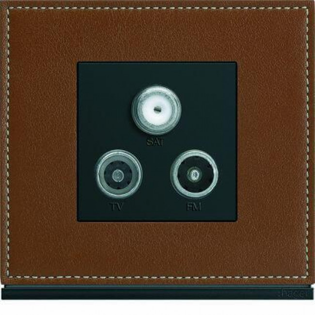 Μετώπη Πρίζας TV-RD-SAT 2 Στοιχείων Μαύρο WXD256N HAGER