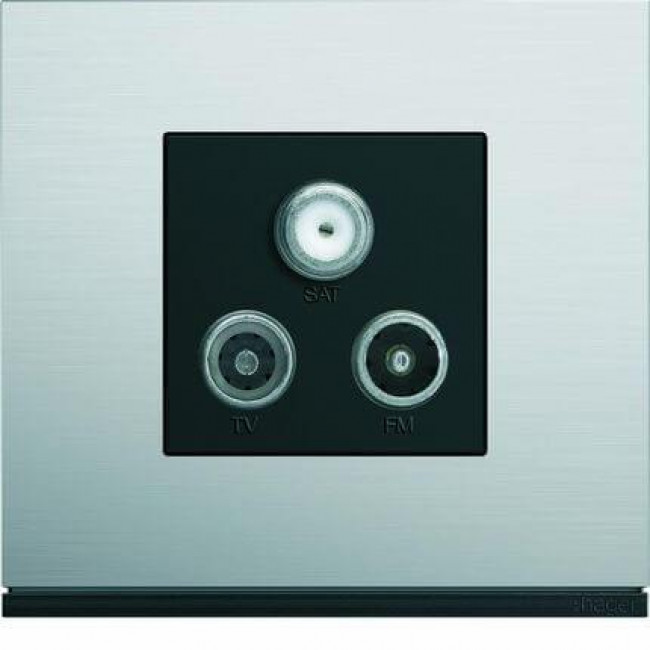 Μετώπη Πρίζας TV-RD-SAT 2 Στοιχείων Μαύρο WXD256N HAGER