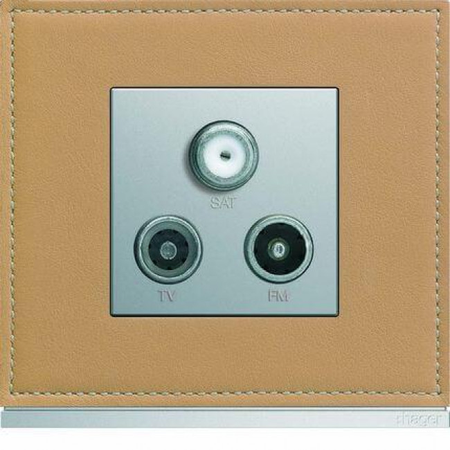 Μετώπη Πρίζας TV-RD-SAT 2 Στοιχείων Αλουμίνιο WXD256T HAGER