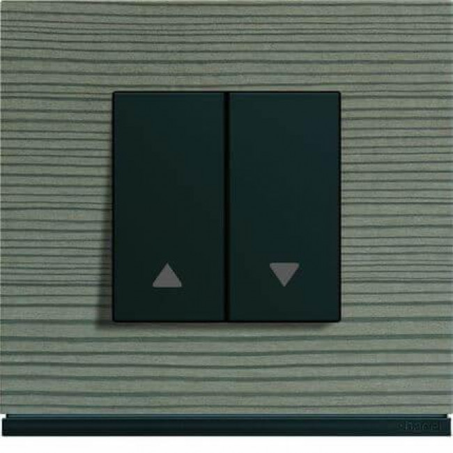 Μετώπη Διακόπτη Ρολών 2 Στοιχείων Μαύρο WXD300N HAGER