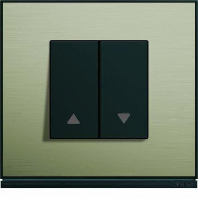 Μετώπη Διακόπτη Ρολών 2 Στοιχείων Μαύρο WXD300N HAGER