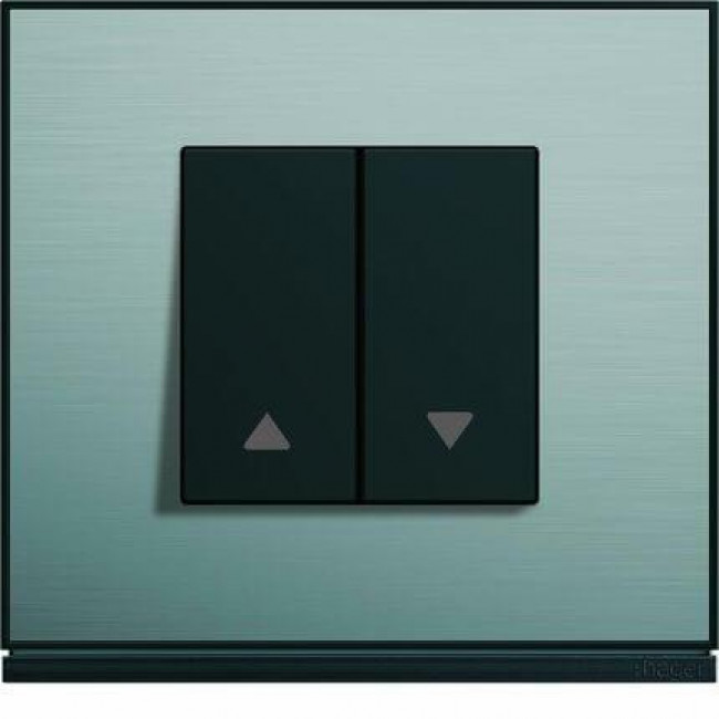 Μετώπη Διακόπτη Ρολών 2 Στοιχείων Μαύρο WXD300N HAGER