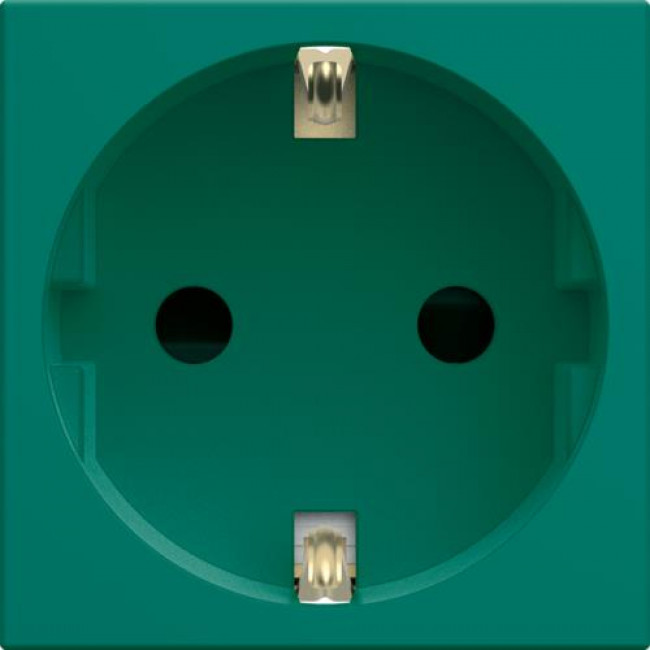 Πρίζα Σούκο Ασφαλείας 2 Στοιχείων Πράσινο WXF160V HAGER