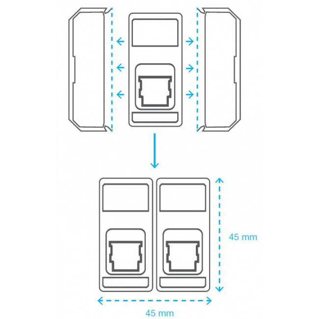 Μηχανισμός Πρίζας Δικτύου RJ45 Cat.6A STP 1 ή 2 Στοιχείων WXF228 HAGER