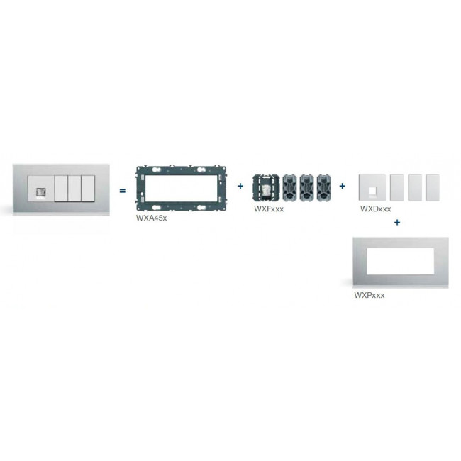 Μηχανισμός Πρίζας TV Αστέρας Και Δικτύου RJ45 Cat.6A STP 2 Στοιχείων WXF240 HAGER