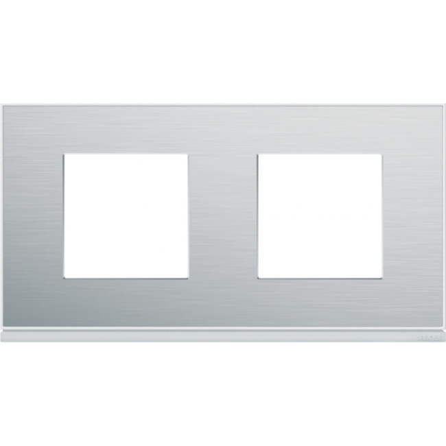 Πλαίσιο 4 Στοιχείων Σε 2 Θέσεις Οριζόντιο Αλουμίνιο Gallery WXP2012 HAGER