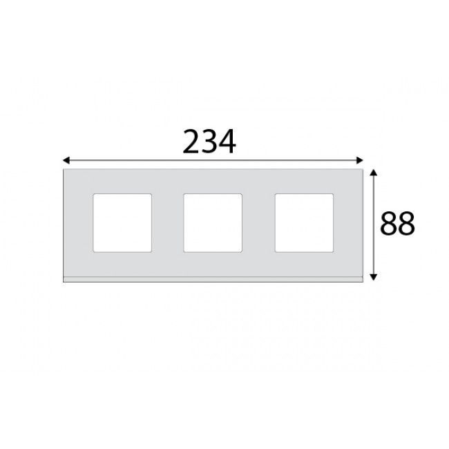 Πλαίσιο 6 Στοιχείων Σε 3 Θέσεις Οριζόντιο Αλουμίνιο Gallery WXP2013 HAGER