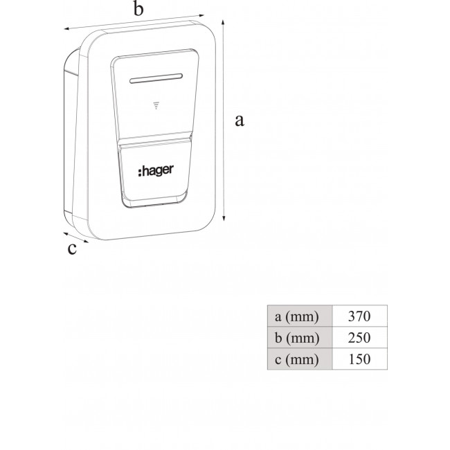 Σταθμός Φόρτισης Τριφασικός 22kW witty.plus XVL122CFL HAGER