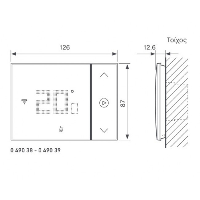 Θερμοστάτης Ψηφιακός Smart WiFi Smarther2 049038 LEGRAND