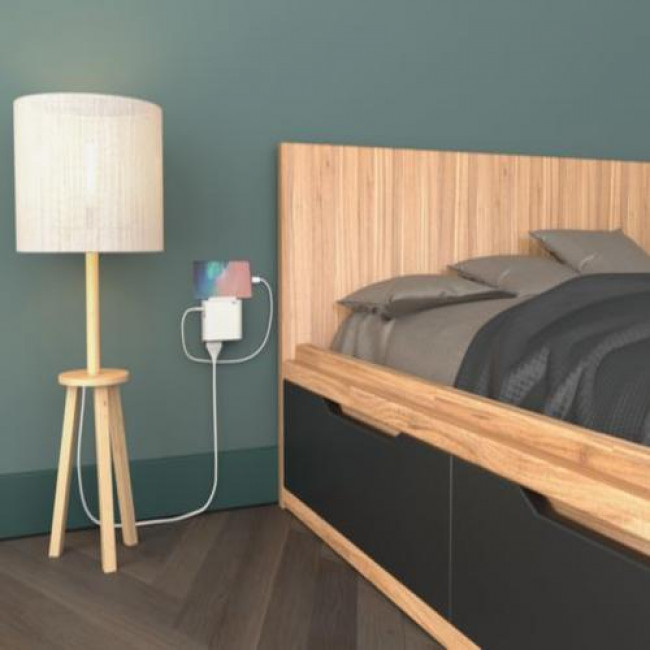 Πολύπριζο 2 Διπολικά Και Διπλό USB TypeA+C Λευκό Και Μαύρο 049401 LEGRAND