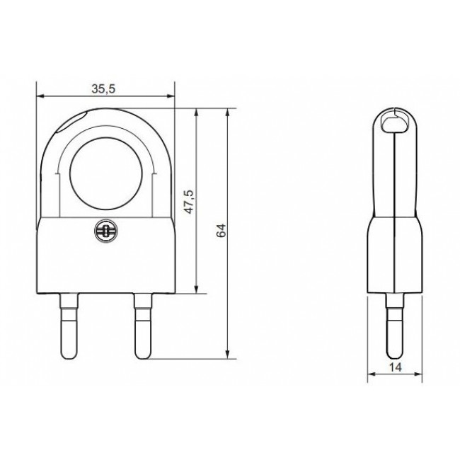 Φίς 2P Διπολικό Αρσενικό Λευκό 050162 LEGRAND
