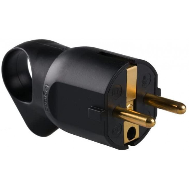 Φίς 2P+T Σούκο Αρσενικό Πλαγίας Εξόδου Μαύρο 050194 LEGRAND