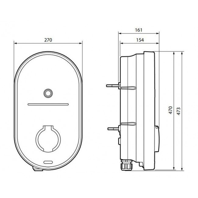 Σταθμός Φόρτισης Τριφασικός 22kW Green’up™Home 057022 LEGRAND