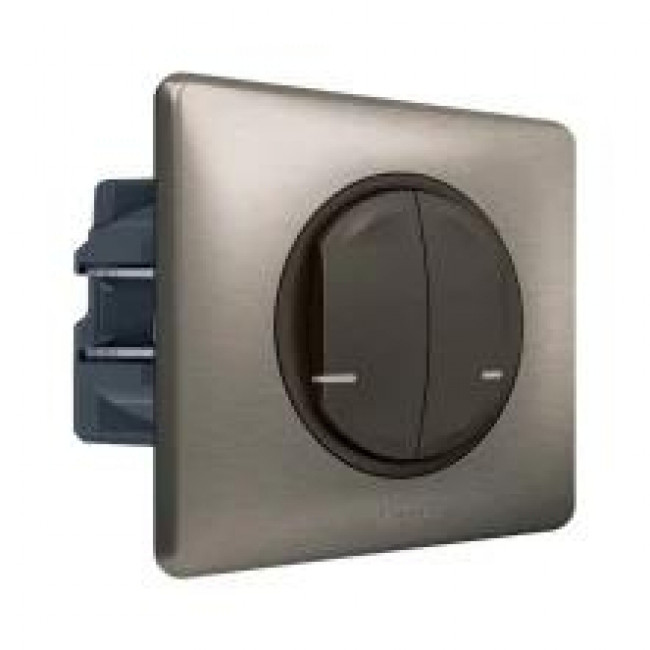 Ενσύρματος Διακόπτης Διπλός Γραφίτης 064892 Celiane with Netatmo