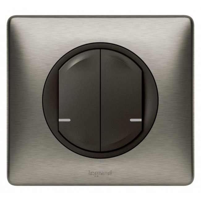 Ασύρματος Διακόπτης Διπλός Γραφίτης 064894 Celiane with Netatmo®