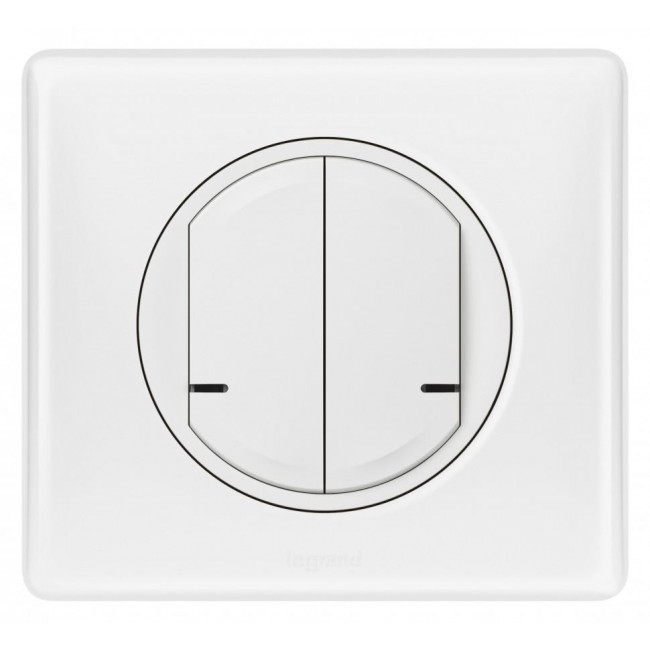 Ασύρματος Διακόπτης Διπλός Λευκό 067724 Celiane with Netatmo®