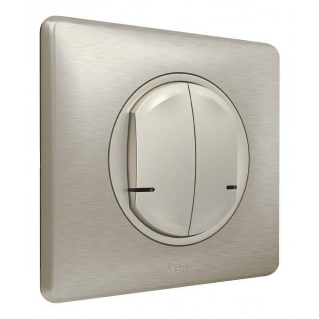 Ασύρματος Διακόπτης Διπλός Τιτάνιο 067774 Celiane with Netatmo®