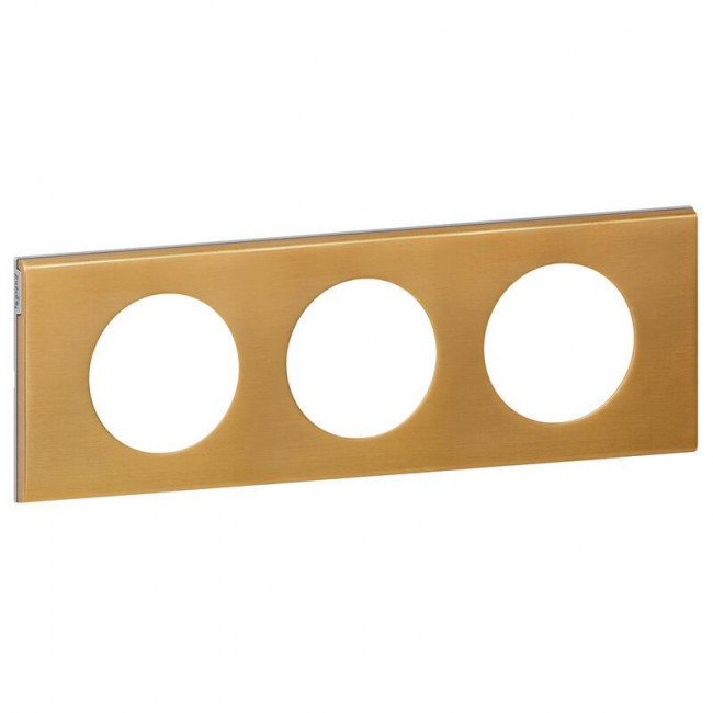 Πλαίσιο 3 Θέσεων Materials Χρυσό Brushed Celiane™ 069133 LEGRAND