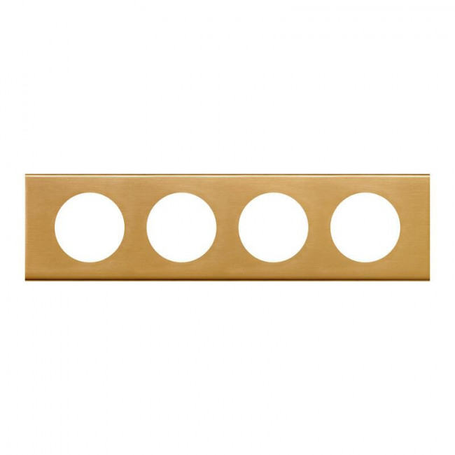 Πλαίσιο 4 Θέσεων Materials Χρυσό Brushed Celiane™ 069134 LEGRAND
