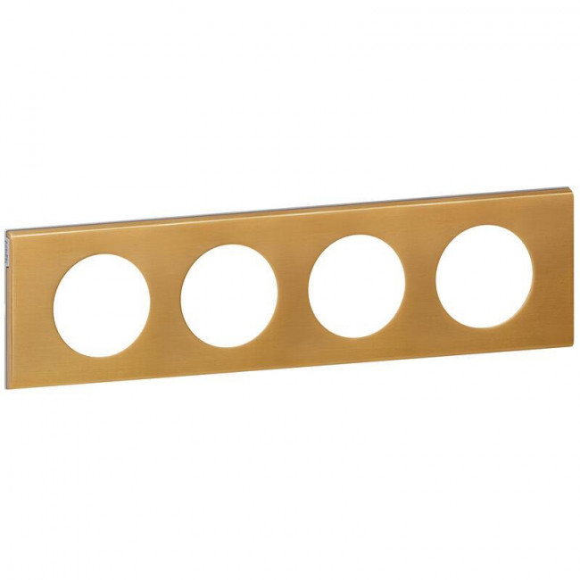 Πλαίσιο 4 Θέσεων Materials Χρυσό Brushed Celiane™ 069134 LEGRAND