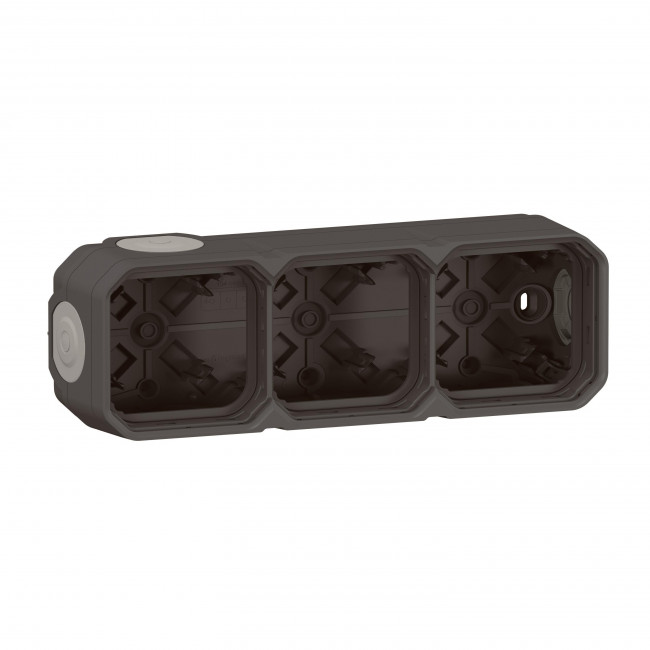 Κουτί 3 Θέσεων Επίτοιχο Ανθρακί Plexo 069603L LEGRAND