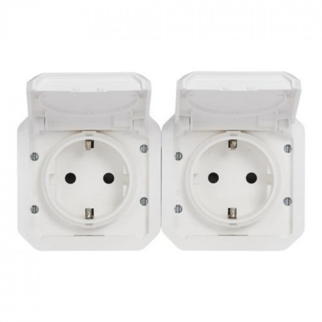 Μηχανισμός Πρίζας Σουκο Διπλή Λευκό Plexo 069675L LEGRAND
