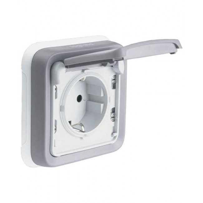 Πρίζα Σούκο Χωνευτή Γκρι Plexo 069834 LEGRAND