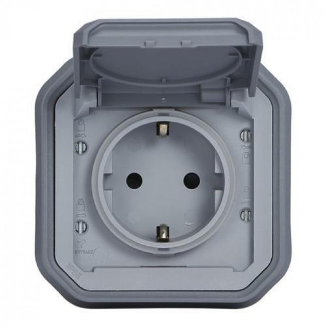 Πριζα Σουκό Χωνευτή Γκρι Plexo 069834L LEGRAND