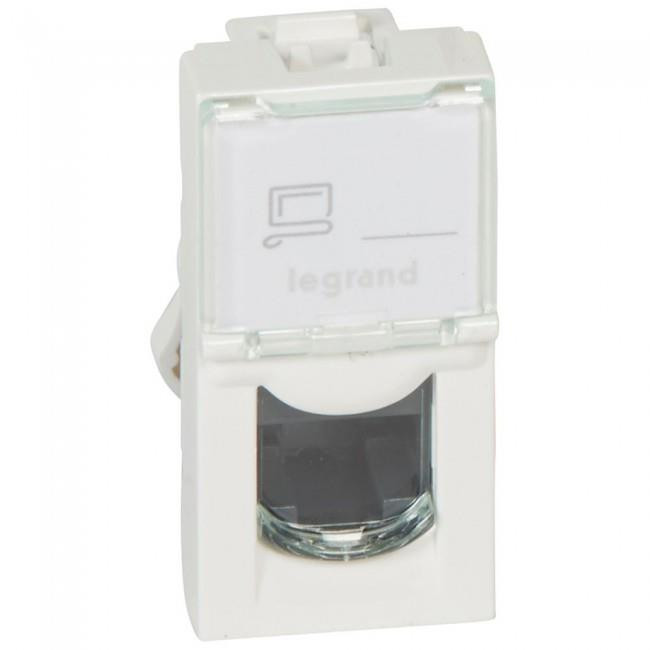 Πριζα Δικτύου RJ45 Cat.5e UTP 1 Στοιχείου Λευκό Mosaic™ 076551 LEGRAND