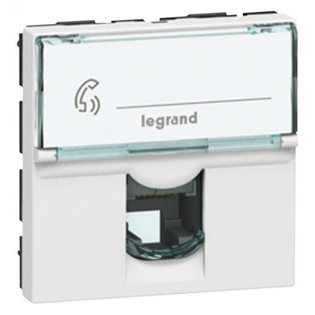 Πρίζα Τηλεφώνου RJ11 2 Στοιχείων Λευκό Mosaic™ 078731 LEGRAND