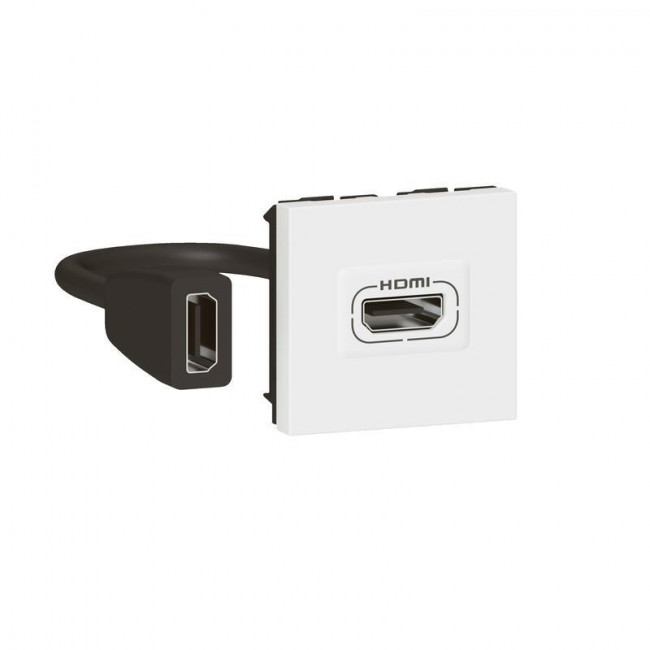 Πρίζα HDMI Προκαλωδιωμένη 2 Στοιχείων Λευκό Mosaic™ 078979L LEGRAND