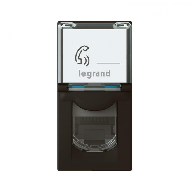 Πριζα Δικτύου RJ45 Cat.6 FTP 1 Στοιχείου Μαύρο Mosaic™ 079162L LEGRAND