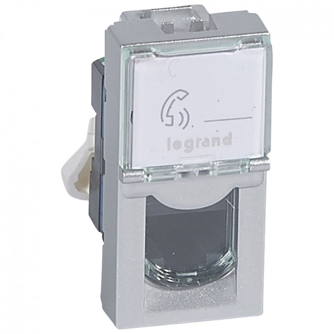 Πριζα Δικτύου RJ45 Cat.6A STP 1 Στοιχείου Αλουμίνιο Mosaic™ 079473 LEGRAND