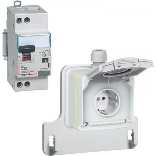 Σετ Πρίζας Σούκο Και RCBO Ηλεκτρικών Αυτοκινητών 3.7KW Green’up™ 090470 LEGRAND