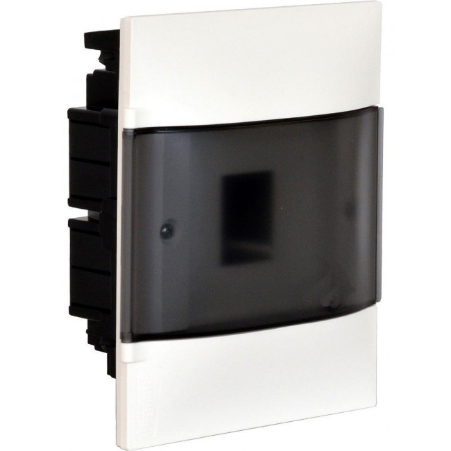 Πίνακας Χωνευτός 1 Σειράς 4 Στοιχείων Λευκός Διάφανη Πόρτα PRACTIBOX S 134154 LEGRAND