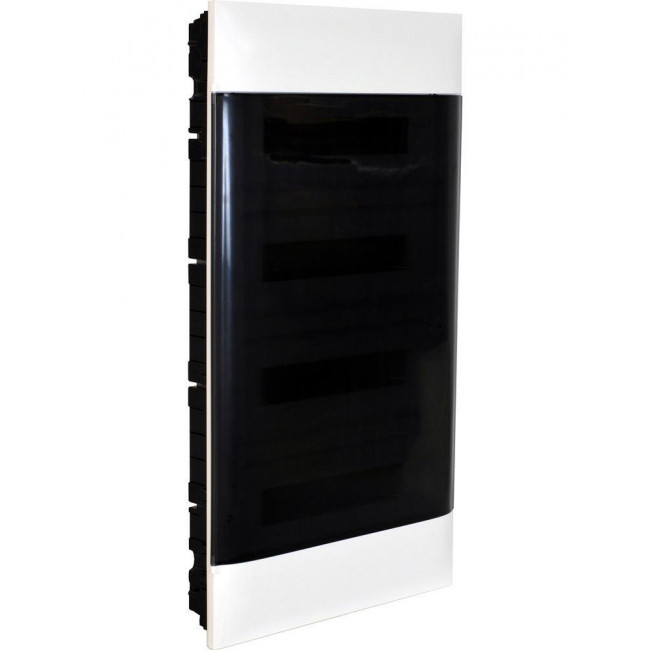 Πίνακας Γυψοσανίδας 4 Σειρών 12 Στοιχείων Λευκός Διάφανη Πόρτα PRACTIBOX S 135174 LEGRAND