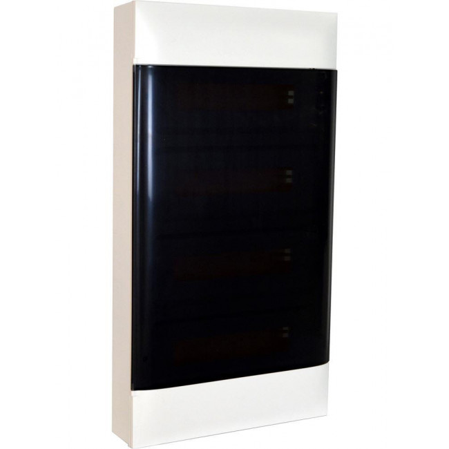 Πίνακας Επίτοιχος 4 Σειρών 12 Στοιχείων Λευκός Διάφανη Πόρτα PRACTIBOX S 135214 LEGRAND