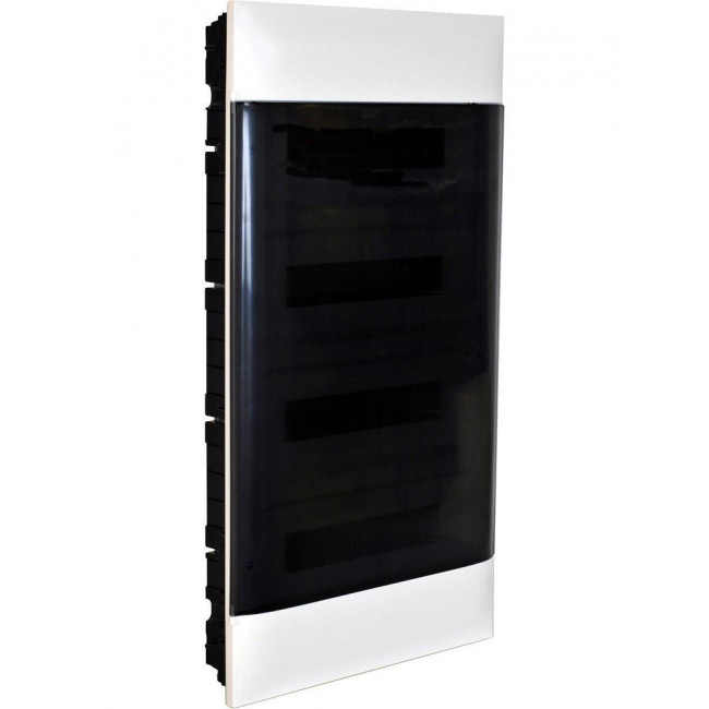 Πίνακας Γυψοσανίδας 4 Σειρών 18 Στοιχείων Λευκός Διάφανη Πόρτα PRACTIBOX S 137179 LEGRAND